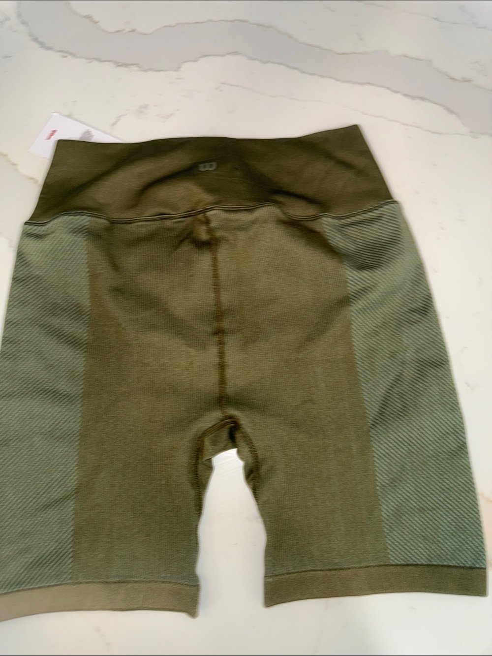 Wilson Olive Green High-Waist Seamless Bike Shorts
